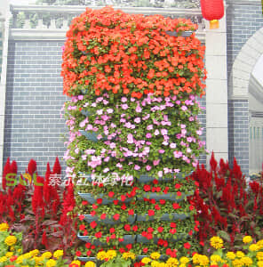 Flowerpot combination style square column