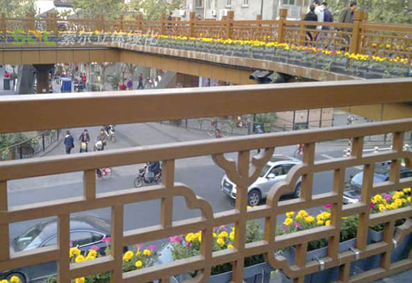 Landscape improvement of pedestrian overpass