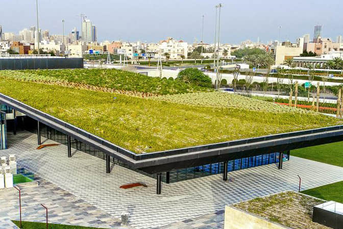 Public space landscape promotes the greening of the park roof