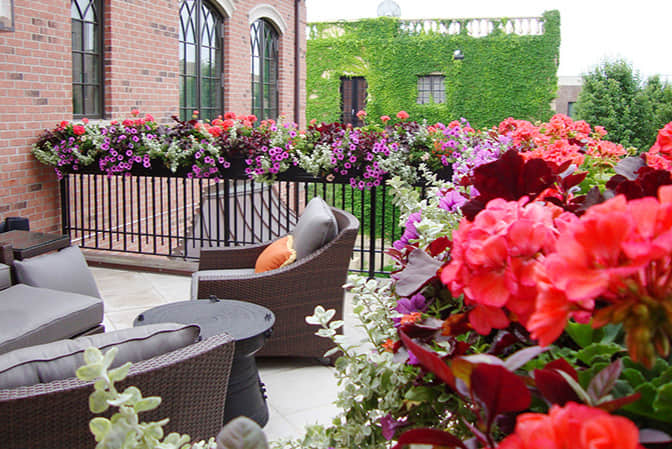 Residential space landscape upgrade high end villa balcony garden