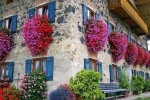 Tourism town landscape promotes the window sill beautification of guest house