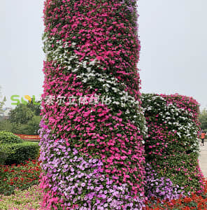 Flower post with small pots