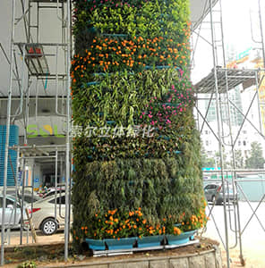 Floor package pier Greening - square column