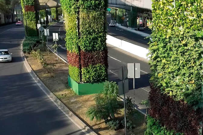 Landscape improvement of overpass
