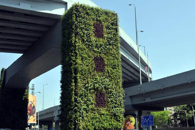 Landscape improvement of pedestrian overpass