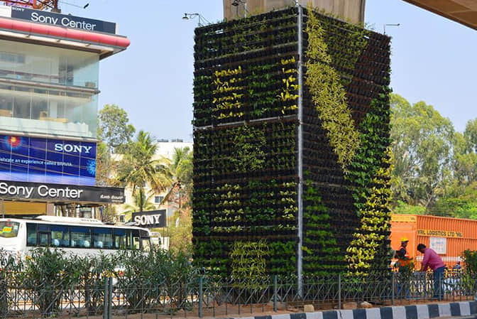 Landscape improvement of pedestrian overpass