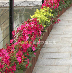 Pedestrian overpass greening layout
