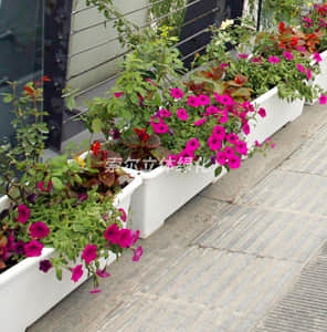 Pedestrian overpass greening layout