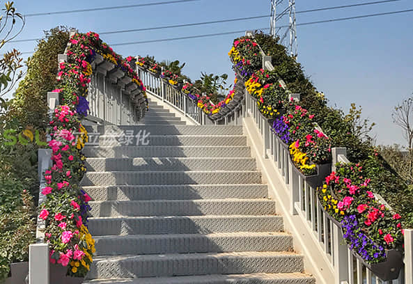 Landscape improvement of pedestrian overpass