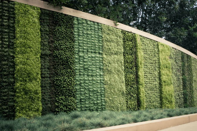 Road landscape upgrade enclosure plant wall