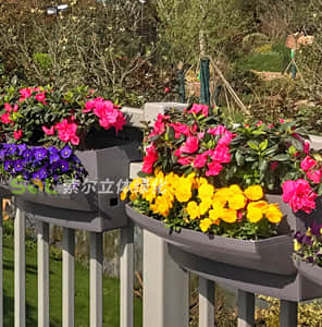 Roof guardrail hanging beautification