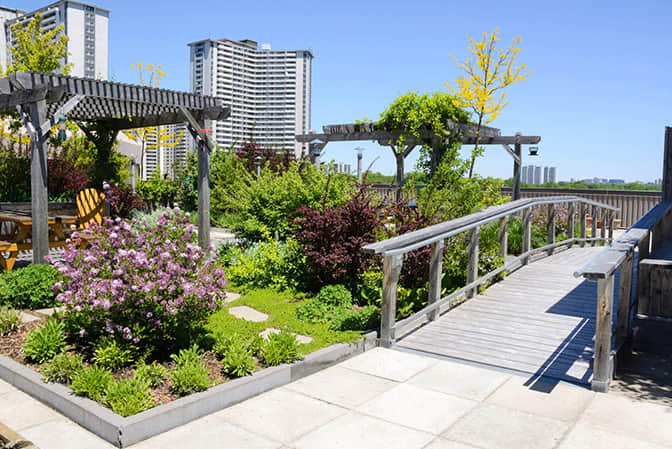 Residential space landscape upgrade high-end apartment roof garden