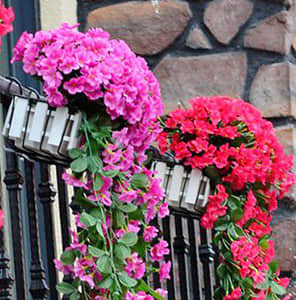 Single side hanging beautification of balcony guardrail