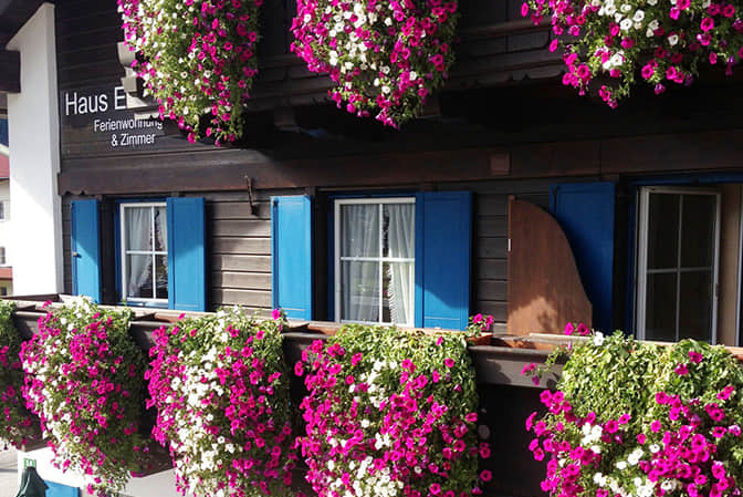 Tourism town landscape upgrade the balcony garden of guest house