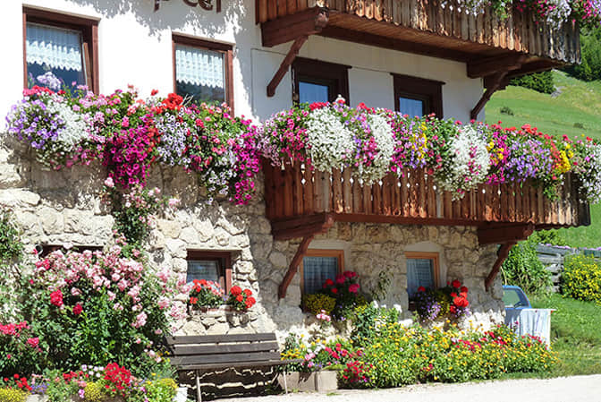Tourism town landscape upgrade the balcony garden of guest house